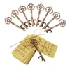 Ślub Favors Vintage Decoration Wisiorki Key Butelka Otwieracz Piwo Retro Party Małe prezenty dla Gości Srebrny Stary Moda