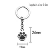 Pet Cremation Pendant Urn Necklace/Key chain Keepsake Puppy Dog Paw Ashes key ring Memorial Jewelry