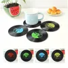 Set of 12 Vinyl Record Disk Pads for DrinksTabletop Protection Prevents Furniture Damage Silicone Drink Coasters