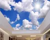 3d custom "современные фото обои роспись краскиbeautiful голубое небо белые облака, небо для гостиной спальня телевизор фона дома декор бумаги