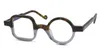 남성 광학 안경 프레임 브랜드 여성 불규칙한 안경 프레임 레트로 라운드 근시 안경 철 망형 렌즈와 철 망형 안경