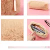 Pencil Box Cute Solid Color Plush Pencil Case for Student Pencil Bag Stationery Pencilcase Kawaii School Supplies DHL