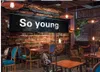 beautiful scenery wallpapers European and American retro brick wallpapers to youth bar coffee shop background wall