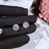 Set di gioielli di lusso Nuovo arrivo fatto a mano in argento sterling 925 taglio rotondo topazio bianco diamante CZ pietre preziose collana da donna ciondolo orecchino