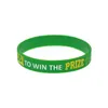 100PCS Jesus Silicone Rubber Bracelet Debossed Filled in Color One Corinthians 9 24 run to win the prize