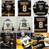 2009-PRES CHL QMJHL CAPE BRETON SCHILLENDE EAGLES 8 NICHOLSON 29 MARC-Andre Fleury Home 4 David Victor Personaliseer Jerseys White Black