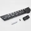 12 '' cal Długość M-Lok Clamping Free Float Handguard Rail Picatinny Mount System MlOK Hunting_Black / Red / Tan Gładkie