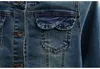 Lente Herfst Jas Dames Plus Size Jeansjasje met lange mouwen Dames O-halsjassen Jas Elastische korte jassen 4XL