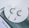 Gothic Retro Punk Moon Stars Stud Earring For Women girl Jewelry Fine Statement Earrings Pretty Gift Decoration