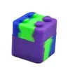Смешайте цвет мини -кубик формы масляной коробки силиконовый контейнер для контейнера из вага -контейнера для курения аксессуары для курения AC112