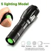 Gosund T6 LED Flashlight Torches Water Resistant Zoomable Tactical Flashlight 5 Light Modes High Powered LED Torch With Bottom Click Outdoor