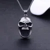 2020 new arrival 316L titanium steel skull pendant necklace punk rock jewelry for men can open beer lid whole 5939209