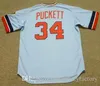 Minnesota 34 KIRBY PUCKETT 1984 3 HARMON KILLEBREW 5 ROY SMALLEY 6 TONY OLIVA 16 FRANK VIOLA 24 TOM BRUNANSKY Maillot de baseball vintage