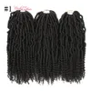 Bomb Twist Crochet Extensões de Cabelo Curto Moda Marly Brainding Sintetic Bomb Bomb Twist Trançado Cabelo 14 polegadas 75G Extensões de cabelo sintético