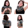 Châle en vraie fourrure de lapin Rex pour femmes, écharpe chaude d'hiver, foulard Double face, fourrure à tricoter à haute élasticité