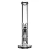 Hookahs Newest Oil rigs glass bong Wholesale Twin Cage Junior bongs water pipe smoking pipes 14.5" tall 5mm thickness
