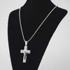 60 cm classique argent jésus croix pendentif collier chaîne en acier inoxydable pour hommes garçon Simple Couple pendentif cadeaux chrétiens