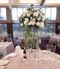 Centre de Table en cristal acrylique transparent, nouveau style, grand support de fleurs pour décoration de Table, colonnes de mariage, 9755697