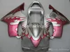 New hot Injection molded fairing kit for Honda CBR600 F4i 01 02 03 red flames silver fairings CBR600F4i 2001 2002 2003 HW30