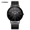 SINOBI Stylish Women Watches Golden Case Milan Mesh Casual Ladies Quartz Watch Gift Fashion Clock Calendar relogio feminino318T