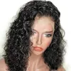 Virgin Brasilian Hair 8 tum Bob Wig Lace Front Girl Curly Pixie Paryker Human 100% Kort 360 Frontal för Black Women Diva1