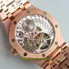 R8 Versione top Royal Series 26515or Tourbillon Cal2924 MENS MECCANICA MENSO MENSO GUARDA 18K Rose Gold Case in acciaio Designer 3110932