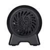 500W Mini Space Fan Heater Portable Electric Wall-outlet Heated Fan Furnace Warmer - White
