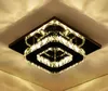 Black Square Crystal Aisle Taklampor Korridor Entré Lamp Modern LED -taklampa Creative Balcony Trairs Light Fixtures293n