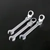 Freeshipping 7Pcs The Key With Combination Flexible Ratchet Wrench Auto Repair Hand Tools Spanners