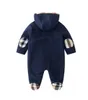 New Baby Rompers Spring Autumn Baby Boy Clothes Cotton Hooded Romper Newborn Baby Girls Kids Infant Jumpsuits Clothing 012M9839515