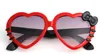 Enfants lunettes de soleil en forme de coeur lunettes de soleil filles garçons été lunettes de plage Bowknot Cat Eye Shades lunettes de plein air voyage lunettes EZYQ217