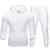 Mäns sweatshirts Sportkläder Termiska underkläder Mens Sportkläder kostym Fleece Tjock hoodie byxor Sport kostym Män över storlek