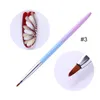 Professionelle UV Gel Nail art Pinsel Liner Malerei Stift Acryl Zeichnung Pinsel Gradienten Griff Maniküre Nagel Werkzeuge