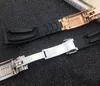 Svart kortaste 20mm Silicone Gummi Watchband Watch Band för rollband GMT Oysterflex Armband Gratis verktyg