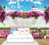 Niestandardowy dowolny rozmiar 3d mural tapeta europejska romantyczna sceneria fotografia ścienna malarstwo salon Theme Hotel piękna tapeta