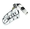 Stainless Steel Chastity Devices Penis Cock Cage Penis Ring with padlock M300 adult sex toys J1145