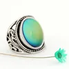 Nieuw ontwerp antiek verzilverd kleur verandering stemmings stenen ring maat 7 8 9 voor dames geschenk