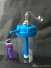 Blue acrylic hookah Wholesale Glass bongs Oil Burner Pipes Water Pipes Smoking