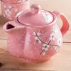 7 sztuk słodki kwiatowy ręcznie malowane ceramiczny zestaw czajniczek