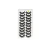 5D Eyelashes Lashes Natural Long Cross 10 Pairs Thick Party Big Eyes Makeup Cosmetic Tools