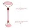 Rose Quartz Jade Roller voor gezicht gua sha set gezichtsgebied natuursteen massage anti-aging huidverzorging roller body eyes nek lymfed drainage gereedschap