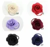 Multilayer 3D Charming Rose Hair Circle Girls Hairbands Head Flower Rubber Band Floral Hair Ropes For Children Headdress 13 Color9672349