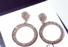 Bling bling nouveau ins tendance mode luxe designer super scintillant diamant zircon grand cercle boucles d'oreilles pour femme girls288l