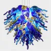 100% handblåst konstnärliga ljuskronor Murano Style Art Glass Crystal Pendant Lamps för hotelldekoration
