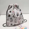 Drawstring saco impermeável respirável roupas sapatos Pacote Escola Ginásio Dança Desportiva mochila de nylon poliéster Cord Bags