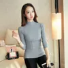 Frauen Rollkragenpullover fester Pullover Winter Frühling Langarm Pullovers Tops Femme Kleidung