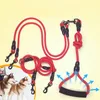 Laisse Double pour chien, 2 voies, 3 voies, 4 voies, corde en Nylon tressée, UANGLE, pour Couple, entraînement à la marche, 2, 3, 4 chiens, 307A