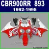 العلامة التجارية الجديدة Fairing Kit هوندا CBR900RR CBR 893 1992-1995 Black Red Flames Fairings Set CBR 900 RR 09 10 11 OP00