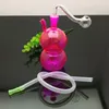 Glass Smoking Pipe Water Hookah Colored gourd silent filter glass water bottle