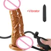 Uppblåsbara realistisk dildo sugkopp Anal Butt Plug Real Big Penis Dong Sexleksaker Kvinnor Vaginal Stimulering Pump Masturbation Y200410